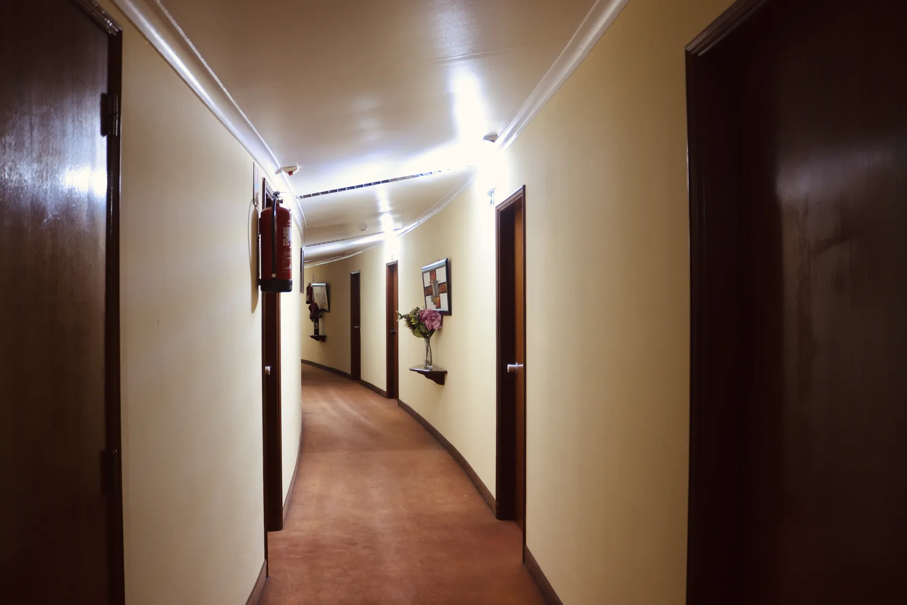 Corredor de acesso aos quartos