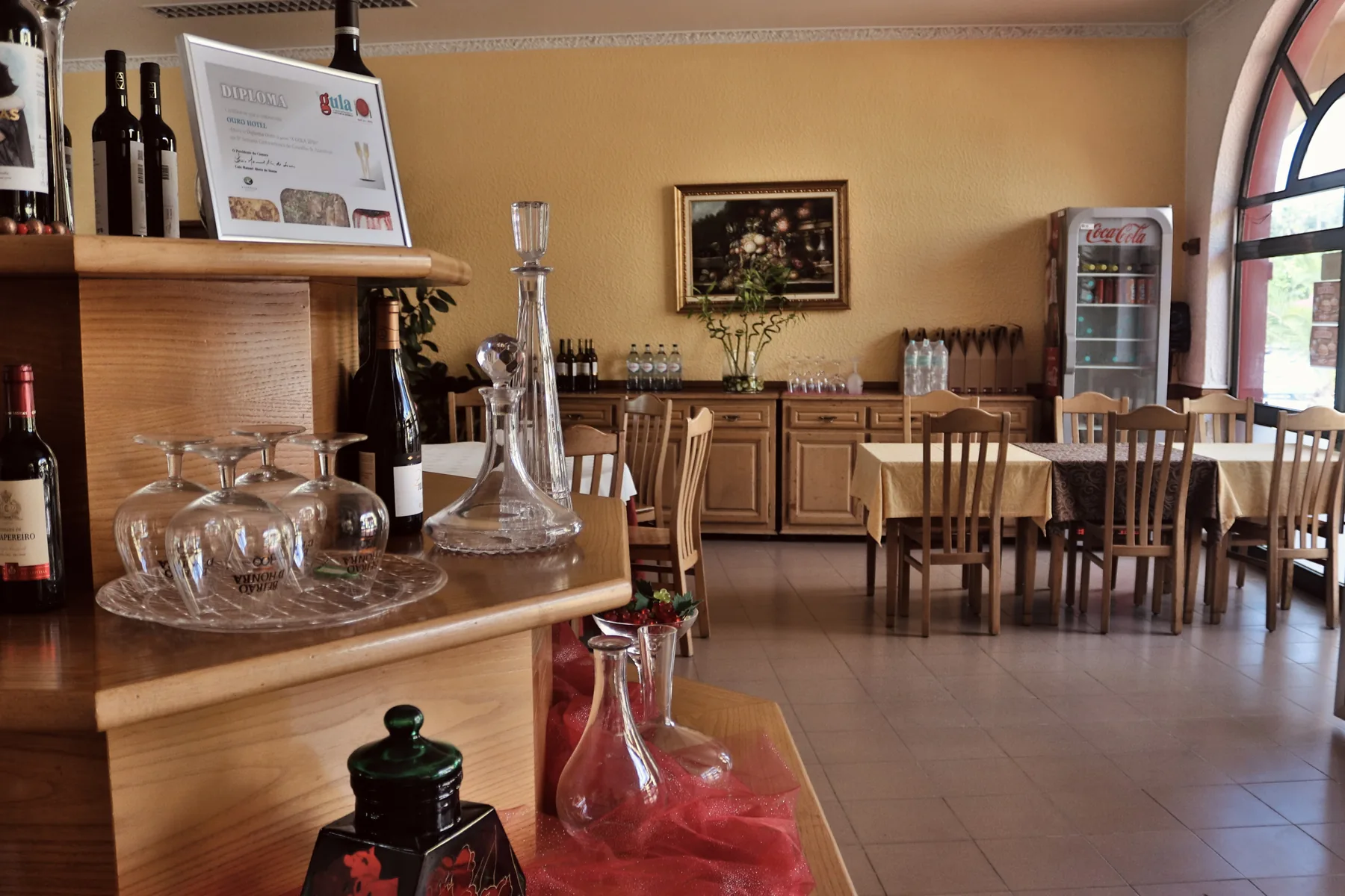 Zona de serviço do restaurante